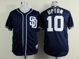 San Diego Padres #10 Justin Upton Navy Blue MLB jersey