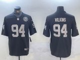 Las Vegas Raiders #94 Christian Wilkins Nike Black Color Rush Limited Jersey 01