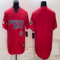 Puerto Rico Baseball blank red 2023 World Baseball Classic Replica Player Jersey 03