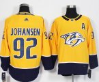 Adidas Nashville Predators #92 Ryan Johansen yellow Ice Hockey jersey