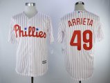 Philadelphia Phillies #49 Jake Arrieta white majestic baseball jersey