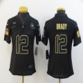 Women Nike Tampa Bay Buccaneers #12 Tom Brady black Salute To Service Limited Jersey-BD