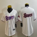 Youth Nike Texas Rangers blank white majestic baseball jerseys 03