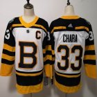 Adidas Boston Bruins 33# Zdeno Chara White Black winter ice hockey Jersey