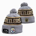 2024 Pittsburgh Steelers gray black yellow NFL Sports Cuffed Knit Hats