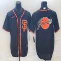 San Francisco Giants blank blue majestic baseball jerseys big logo-BD 02