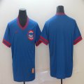 Nike Chicago Cubs blank throwback Blue baseball jersey