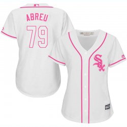 2017 Women Chicago White Sox #79 Jose Abreu white majestic mlb jersey