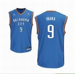 Oklahoma City Thunder #9 Serge Ibaka Blue NBA Jerseys