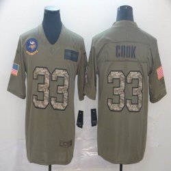 Minnesota Vikings #33 Dalvin Cook Nike Camo 2019 Salute to Service Limited Jersey-BD