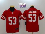 Kid San Francisco 49ers #53 NaVorro Bowman red nike Color Rush Limited Jersey