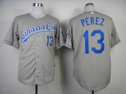 Kansas City Royals PEREZ 13 gray MLB Jerseys