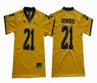 2018 Michigan Wolverines #21 Desmond Howard yellow college football jersey