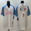 2023 World Cup Mexico #7 Julio Urias white skyblue majestic baseball jerseys 38