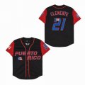 Puerto Rico Baseball #21 Roberto Clemente black 2023 World Baseball Classic Replica Player Jersey-SG