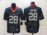 Nike Oakland Raiders #28 Josh Jacobs black Camo Color Rush Limited Jersey-BD