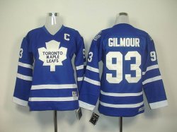 Toronto Maple Leafs GILMOUR 93 NHL blue kids Jerseys