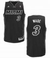 Miami HEAT Dwyane Wade 3 Swingman Jersey Black and White