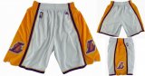 Los Angeles Lakers white yellow nba basketball short