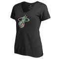 Women's Miami Heat Fanatics Branded Black Lovely V-Neck T-Shirt