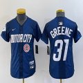 Youth Nike Detroit Tigers #31 Riley Greene blue Majestic baseball jerseys city version 03