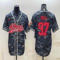 Nike San Francisco 49ers #97 Nick Bosa gray camo baseball jerseys Joint name-BD