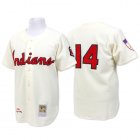 Cleveland Indians 14 Larry Doby 1951 White Throwback Jersey