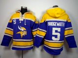 Minnesota Vikings 5 Teddy Bridgewater Purpleyellow nfl Hooded Sweatshirt