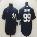 Nike New York Yankees #99 Aaron Judge dark blue majestic baseball jersey-BD