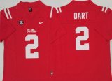 Ole Miss Rebels #2 Jaxson Dart red college football jerseys-PNS