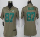 Women Nike Green Bay Packers 87 Nelson Olive Salute To Service nfl Jersey