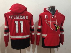 Arizona Cardinals #11 Larry Fitzgerald red nfl Hooded Sweatshirt