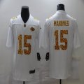 Custom Nike Kansas City Chiefs #15 Patrick Mahomes White Color Rush Limited Jerseys Flocking Leopard-BD