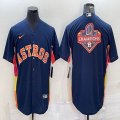 Nike Houston Astros blank blue baseball jerseys Champions-BD 03