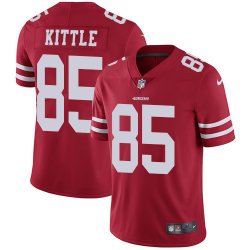 Custom 49ers George Kittle #85 nike red Color Rush Limited Jersey