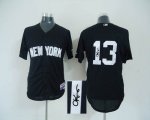 New York Yankees 13 Alex Rodriguez black mlb Signature jersey