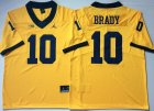 Jordan Brand Michigan Wolverines Tom Brady #10 Yellow College Football Limited Jersey-PNS