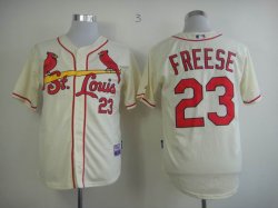 St Louis Cardinals FREESE 23# beige mlb jersey