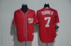 2017 Washington Nationals #7 Trea Turner red Majestic baseball jerseys