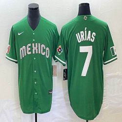 2023 World Cup Mexico #7 Julio Urias green majestic baseball jerseys 12