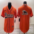 Nike Denver Broncos blank orange baseball jerseys Joint name-BD 01