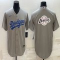 Los Angeles Dodgers Blank gray majestic baseball Jerseys-BD 01