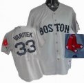 Boston Red Sox VARITEK Road Jersey 33# gray