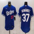 Nike Los Angeles Dodgers #37 Enrique Hernandez blue Flexbase Authentic Collection Jersey-BD 01