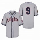 New York Knights #9 Hobbs gray Baseball Jersey-SG