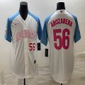 2023 World Cup Mexico #56 Randy Arozarena white skyblue majestic baseball jerseys 08