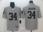 Oakland Raiders #34 Bo Jackson Nike gray Color Rush Limited Jersey Reverse version