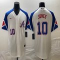 Nike Anaheim Angels #10 Chipper Jones white blue majestic baseball city version 02