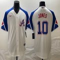 Nike Anaheim Angels #10 Chipper Jones white blue majestic baseball city version 03