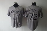 Chicago White Sox FISK 72# grey mlb jerseys